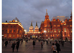 russian city at night